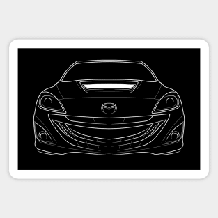 Mazda3 MPS BL Mazdaspeed 3 - front stencil, white Magnet